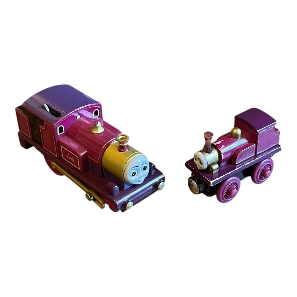 Thomas Tank Engine & Friends Lady Wooden Railway Train And TOMY 2000 Motorized